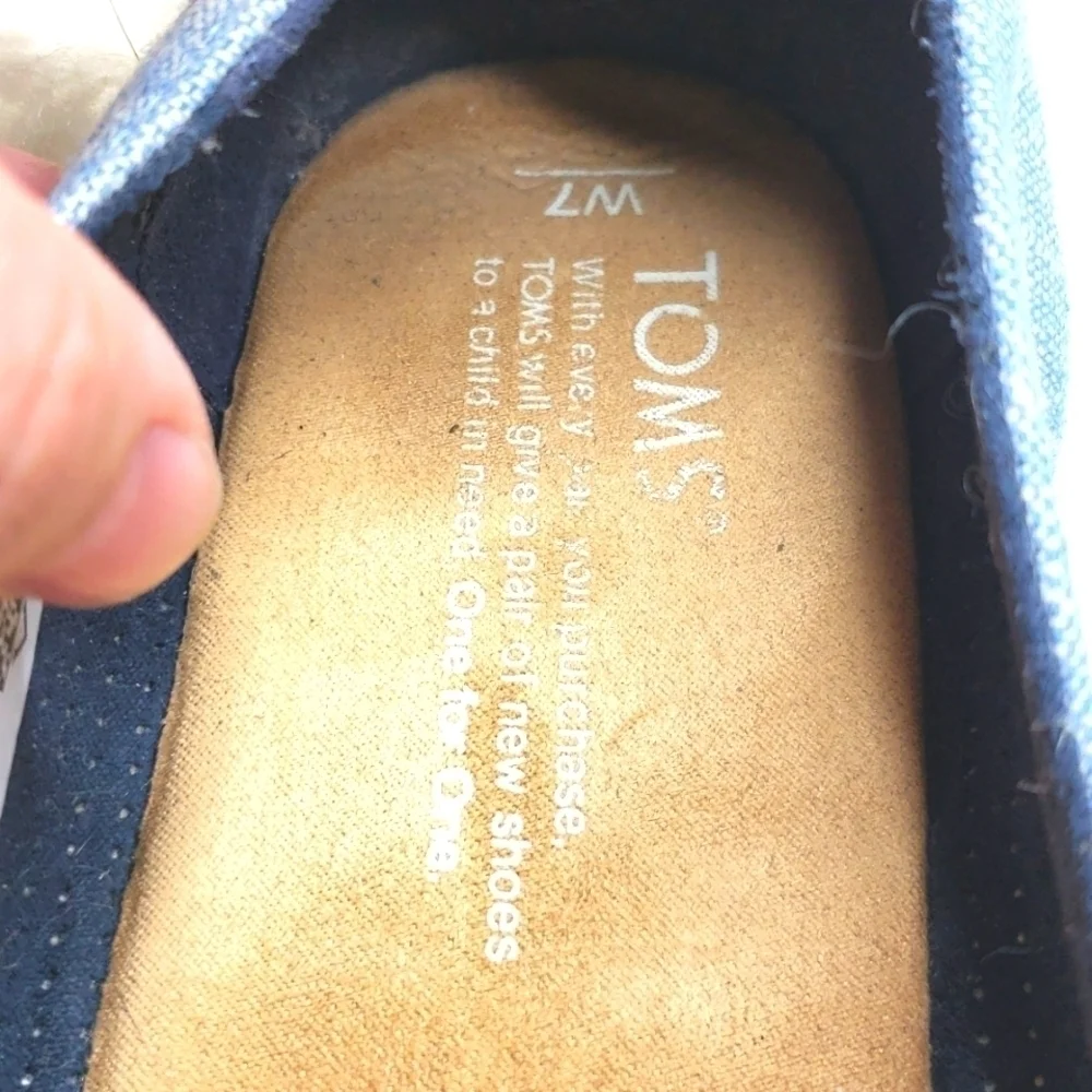 TOMS Alpargata Blue Slub Chambray Open Ztoe Espadrilles: Blue Slub 7